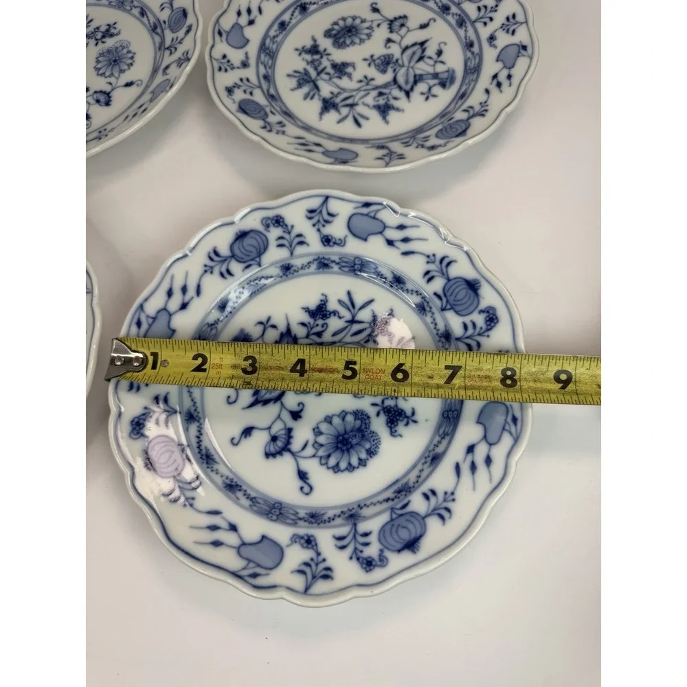 Antique Carl Teichert Meissen Blue Onion 8 1/4